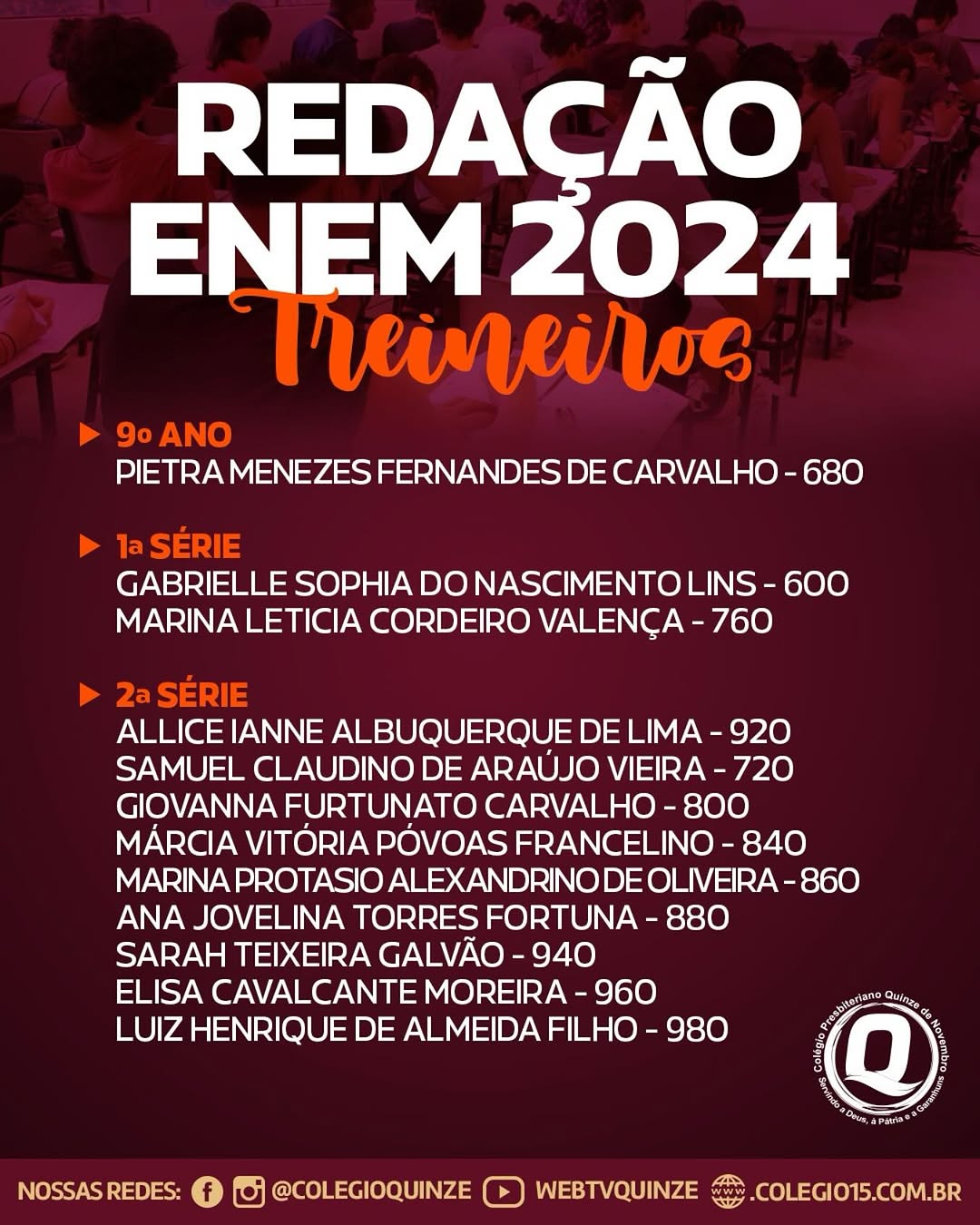 Treineiros do ENEM 2024